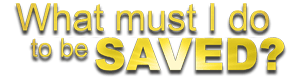 What Must I Do To Be Saved?